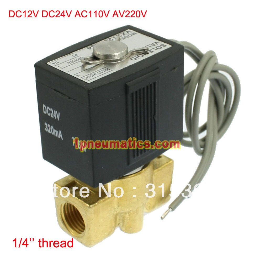 무료 배송 1/4 전기 솔레노이드 밸브 공기 가스 디젤 b20n 12vdc dc24v/ac110v 또는 ac220v 옵션 VX2120-08